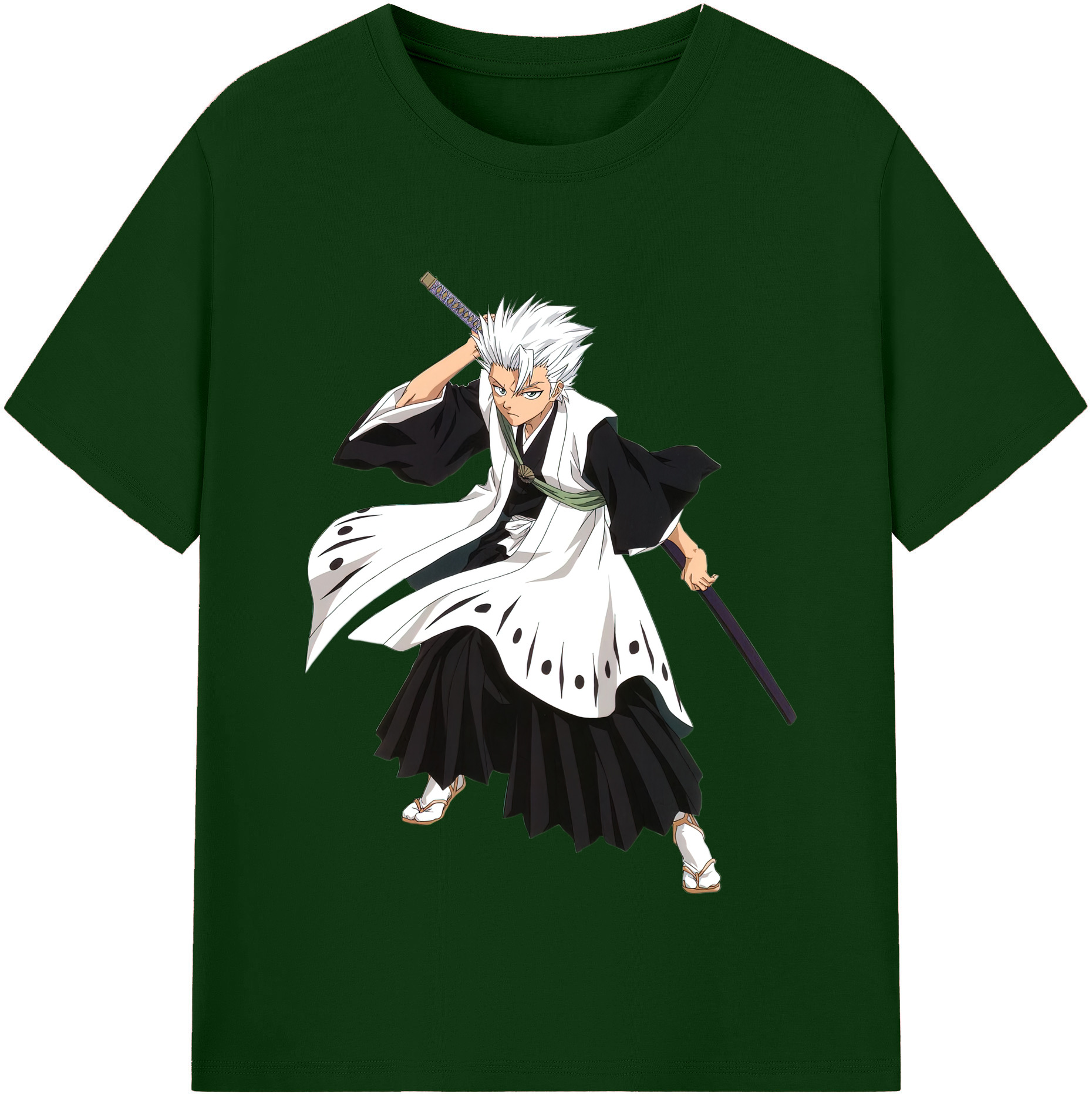 （画像用） ブリーチ 日番谷冬獅郎（ひつがや とうしろう） BLEACH Hitsugaya Toushirou 綿100％半袖Tシャツ（フロントプリント）